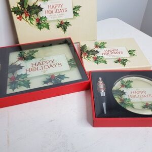 Twos Company Holiday Gift Cheese Tray Gift Set